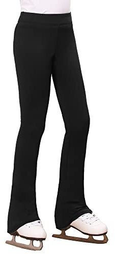 Stelle Girls, Little kid Ice Skating Polar Fleece Warm Practice Training Legging Pants (Black, 5-6 Years)