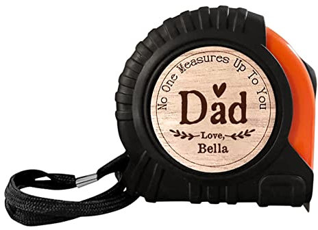 Metro a nastro personalizzato per papà Nastro di misurazione con incisione personalizzata Metro a nastro retrattile Regali per Papà Nonno Nessuno è all'altezza del tuo,Nastro di misurazione del papà
