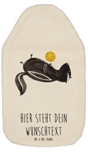 Mr. & Mrs. Panda Personalisierte Wärmflasche Stinktier Ball - Weiß