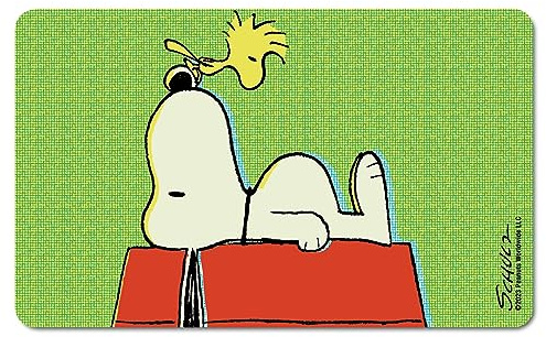 Logoshirt® Peanuts Snoopy & Woodstock Frühstücksbrettchen, 23x14cm | Spülmaschinenfest, Hitzebeständig, Lizenziertes Originaldesign