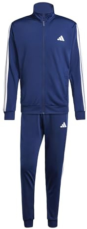 adidas Herren Sportswear Basic 3 Stripes Tricot Track Suit, Dark Blue, L Long