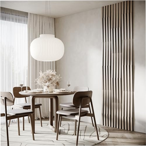 32 Pack — Acoustic Slat Wall Stripes | Strip Width 3cm | Wall Decoration | Decorative Wood(HDF) Panels for Home Theatre, TV Wall, Podcasts | Color: (Sonoma, Loza-3)