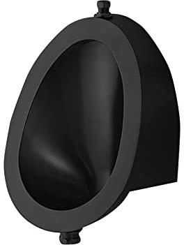 CQIKRWGWS Urinoir Ovale pour Hommes, urinoir à capteur Mural de Petite Taille, urinoir de Toilette Vertical avec Drain, pour Salle de Bain et Toilettes (Costume Noir D)