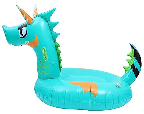 Toyvian Swimming Floating Pad Inflatable Floating Bed for Adults Creative Dragon Design Pool Party Decorations