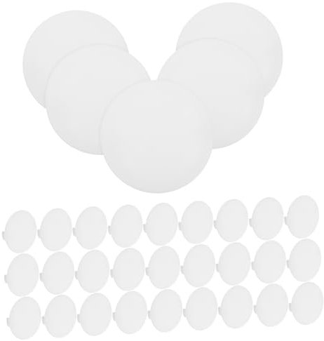 Mikikit 50pcs Plastic Hinge Covers Furniture Screw Hole Plugs Desktop Hole Covers Cabinet Screw Caps for Wardrobe