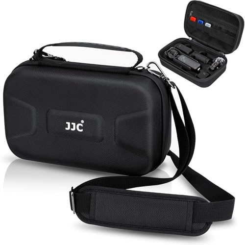 JJC EVA Osmo Pocket 3 Carrying Case for DJI Osmo Pocket 3 Creator Combo | Protective Case with 3 Micro SD Card Holder & Shoulder Strap, Water Resistant Pocket3 Storage Pouch Accessories for Travel