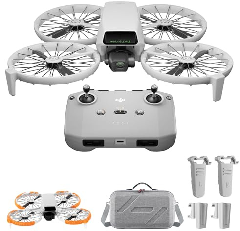 DJI Flip mit Vielseitiges Zubehör, Drohne mit Kamera 4k Erwachsene, Mini Drohne mit Kamera<249 g, Follow Me Funktion, 13km Videoübertragung,Handstart,autom.Rückkehr, 31min Flugzeit