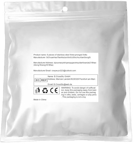 Set di 6 forchette da pasticceria in acciaio inox, 5,03 pollici, set di forchette da 12,8 cm, mini forchette per dolci, forchette per appetito, lavabile in lavastoviglie, adatto per famiglie