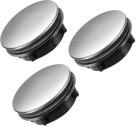 Vaguelly 3pcs Stainless Steel Sink Tap Hole Cover and Kitchen Faucet Hole Cover Set 25-30mm Compatible for Kitchen Soap Dispenser