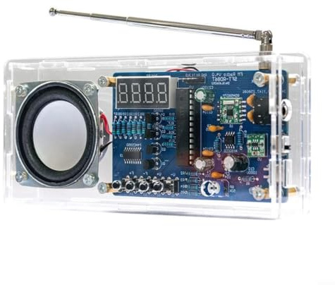 DIY FM Radio Elektronik Bausatz 87.5-108MHz mit RDA5807M, Löten Lernset für Schüler, 5W AXS2031, USB-C oder Batteriebetrieb