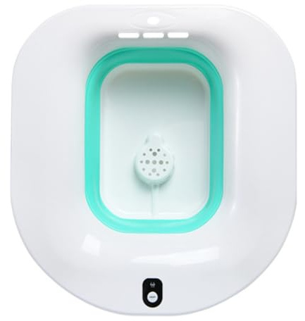 GRIRIW Sitzbad für Toilette elektrisch Grün aus PP und TPR Mit Spülfunktion für Senioren und Frauen nach der Geburt zur Linderung von Hämorrhoiden