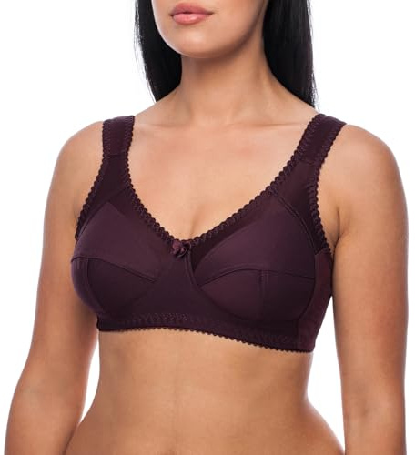 Soutien Gorge Minimiseur de Poitrine, Grande Taille, Emboîtant, sans Armature -Violet- FR :110G EU :95G