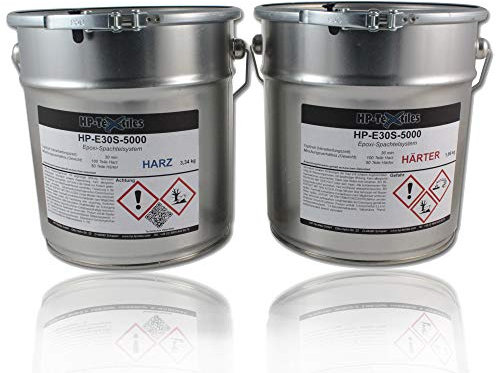 Epoxid-Harz-Spachtel 5kg | Hervorragende Haftung auf zahlreichen Untergründen | Lösemittelfreie Zwei-Komponenten Epoxy Spachtelmasse aus Harz und Härter | HP-E30S