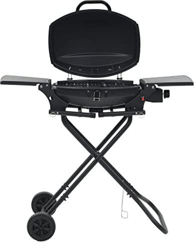 vidaXL Gasgrill Tragbar mit Kochzone Schwarz