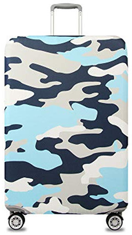 Elastisch Kofferhülle Kofferschutzhülle Waschbar Drucken Gepäck Cover, Chickw1 Dicke Kofferschutz-Bezug Staubdicht Kofferabdeckung Reisekoffer Hülle Luggage Cover (Blau,XL (29-32inch))