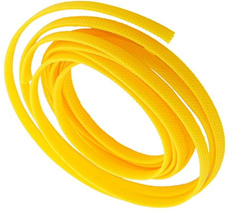 Othmro Manchon de câble tressé flexible et extensible en PET de 2,7 m, gaine et organiseur de 6 mm de large, protège la TV, l'audio, les câbles PC contre les animaux de compagnie qui mâchent