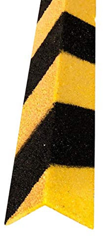 Anti Slip Stair Nosing - Black/Yellow GRP Stair Tread Nosing No Slip Edge Super Grip (1000mm)