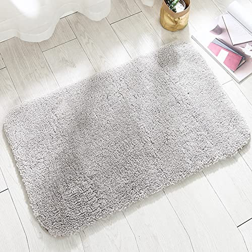 ZJXSNEH Hochflorteppich Wohnzimmerteppich Einfache Küche Badezimmer Fußmatte Rutschfestes Hellgrau-Dicker Abschnitt,40x480cm