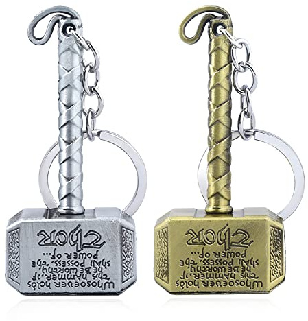 WUDQIJI Thors Hammer Flaschenöffner Bierflaschenöffner 2 Stück | Avengers kreativer Korkenzieher Thor Hammer Flaschenöffner Bier flaschenöffner mit Schlüsselanhänger für Bar und Haushalt