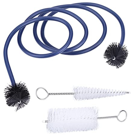 Trumpet Cleaning Brush Set 3 Kinds of Brushes Cornet Cleaning Trumpet Musical Instrument Maintenance Care Accessory Flexible Brush with Metal Handle