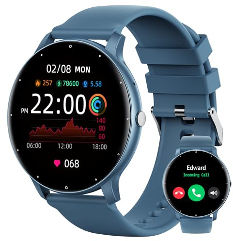 TIFOZEN Smartwatch Herren Damen mit Telefonfunktion,1.39 IP68 Sportuhr,Fitness Watch mit Herzfrequenz/SpO2/Sprachassistent/Schlafmonitor,Schrittzähler Uhr, Smartwatch Fitness-Tracker für iOS Android