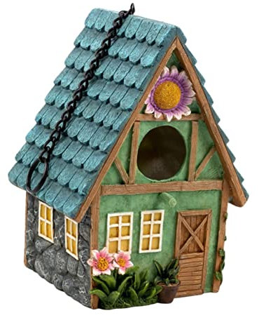 MERRYHAPY 1Pieza Casa de Pájaros Decorativa Hecha Mano Jardín y Patio Nido Atractivo Colgante Decoración de Espacios Exteriores