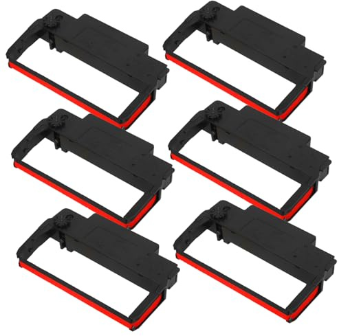 JEWEDECO 6 Stück Schwarze Farbbandhalter aus Kunststoff Ersatz für Drucker und Kassensysteme Einfache Struktur Kompatibel mit Kassen und Druckmaschinen