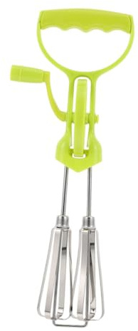 FUNOMOCYA Hand Crank Manual Egg Beater Stainless Steel Mixer with Ergonomic Handle for Efficient Multi-Functional Kitchen Mixing and Baking 11.81X5.11X3.14In