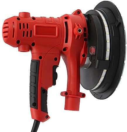 Smerigliatrice per cartongesso, 1200 W da parete e soffitto con illuminazione a LED, smerigliatrice da parete per pareti di intonaco, pareti in cemento bianco