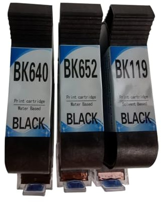 MTGUIWF Cartouches d'imprimante à Jet d'encre compatibles TIJ, Compatible avec BK129 BK150 BK117 BK118 BK119 BK652 BK640, encres à Base de solvant et d'eau(BK640)