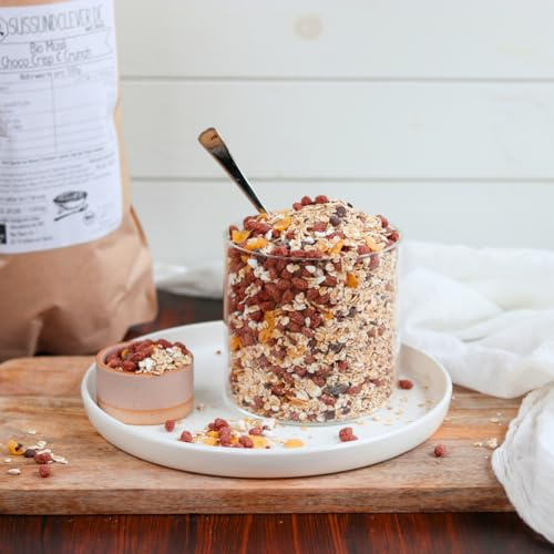 süssundclever.de® Bio Müsli Choco Crisp & Crunch | 1,0 kg | mit Kakaonibs, Schokochips & Buchweizen | ökologisch-nachhaltig abgepackt