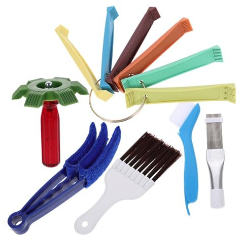 TOPBATHY 1 Set Kammkühler Kondensator Klimaanlage Fin Bürsten Wäscher Kühler Reinigung Bürste Kondensator Bürste Kondensator Reiniger Metall Bürste Tuch