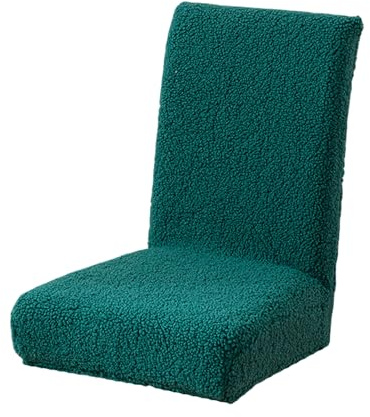 Ksikdeg Dicke Plüsch-Stuhlhülse, weich und warm für Herbst und Winter, ohne Armlehnen, Stuhlhusse für Esszimmer und Küche