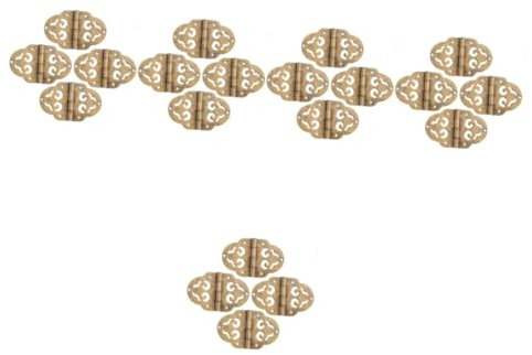 SHINEOFI 5 Ensembles Charnières Miniatures Cuivre Charnières Rétro Décoratives Pour Design Élégant Avec Découpe Accessoire Durable 4 Pièces * 5