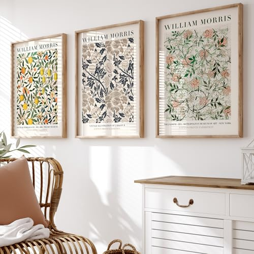 BlissPrintStudios William Morris Prints Set of 3, Morris Poster, William Morris Wall Art, The Open Window, Gallery Wall Art, Museum Exhibition Art, Home Decor, UNFRAMED | A3, A4 (A4)