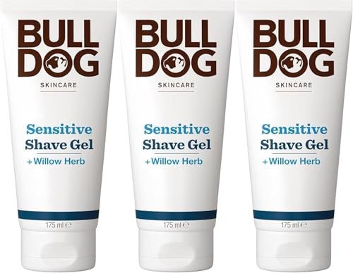 BULLDOG SKINCARE - Gel da barba delicato Bulldog per toelettatura liscia 175 ml x 3 pezzi