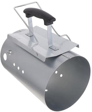 ORFOFE Barbecue Accendifuoco Galvanizzato con Manico in Nylon Accensione Carbonella per Grill da Esterno e Avvio Fiamma Odori Chimici