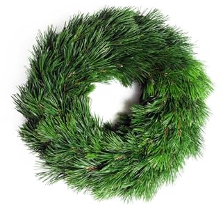 Adventskranz – Tannenkranz aus echter Bergkiefer – handgebunden & einseitig gebunden – natürliche Weihnachtsdeko – kein Plastik oder Kunststoff (Ø 40 cm)