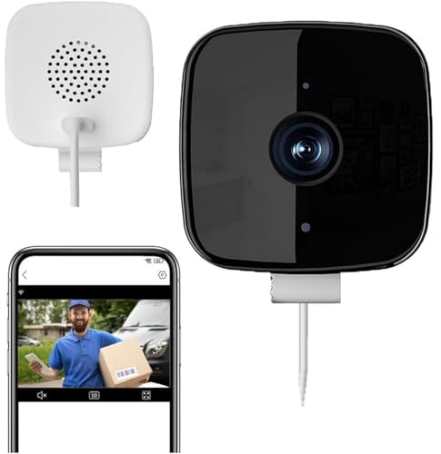 KERCAN Smart 2K Window Security Camera – 3MP Ultra HD Indoor Surveillance with Full-Color Night Vision, Easy Adhesive Installation & Instant Motion Alerts for Complete Home Security (Single, 5 GHz)