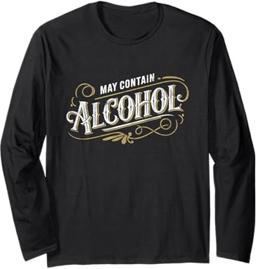 Peut contenir de l'alcool - Humour de fête Classique Manche Longue
