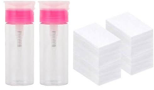 CLISPEED Set Pratico e Compatto da 100ml Dispenser in Plastica per Rimuovere Smalto Semipermanente e Cuticole, per Manicure Professionale e Uso Quotidiano