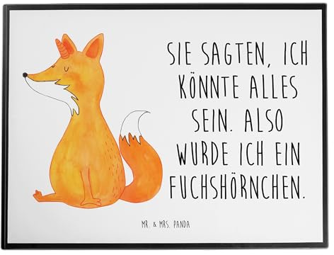 Mr. & Mrs. Panda bastelunterlage Einhorn Wunsch - Geschenk, Einhörner, schreibtischunterlage, Schreibunterlage, arbeitsunterlage, Fuchs, Unicorns, Unicorn, büro, Fuchshörnchen, schreibtischauflagen