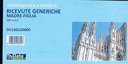 5 BLOCCHI RICEVUTE GENERICHE MADRE-FIGLIA 100 MODULI