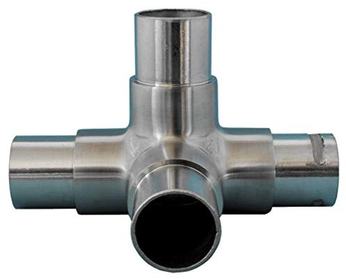 T-Stück+ Abgang für 42,4 x 2 mm Rohr Edelstahl Steckfitting Rohrverbinder Rohrbogen Flansch Verbinder