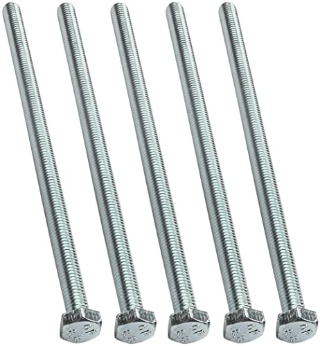 AERZETIX - C47298 - Satz von 5 stück - bolzen sechskantschrauben M5x100 - mit sechskantkopf - Ø5x100mm - DIN 933 - klasse 8.8 - aus verzinktem stahl - heimwerken - montagewerkzeug eisenwaren