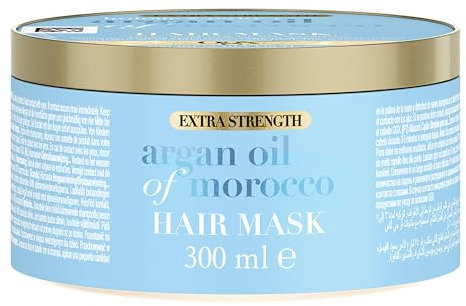 OGX Extra Strength Hydrate & Revive with Argan Oil of Morocco Hair Mask, with Silk Proteins, Intensely Nourishes & Strengthens for Superior Hydration, for Dry, Damaged and Brittle Hair, 300ml