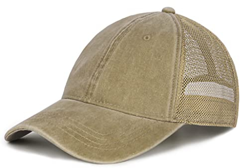 Zylioo XXL Cap Basecap Für Großen Kopf Trucker Cap Vintage Mesh Running Caps Kappe Größe 60-65cm Sommer UV Schutz Sport Caps
