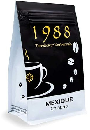 Café1988 - Café en Grains - Mexique luchador 100% Arabica - Café artisanal - Torréfacteur Français (1000)