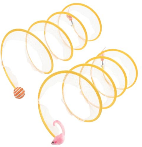 Angoily 2stücke Faltbarer Katzentunnel Interaktives Katzenspielzeug Für Kätzchen Mit Kratzfunktion Fördert Bewegung Und Spieltrieb Für Aktive Katzen Und Kitten Toys
