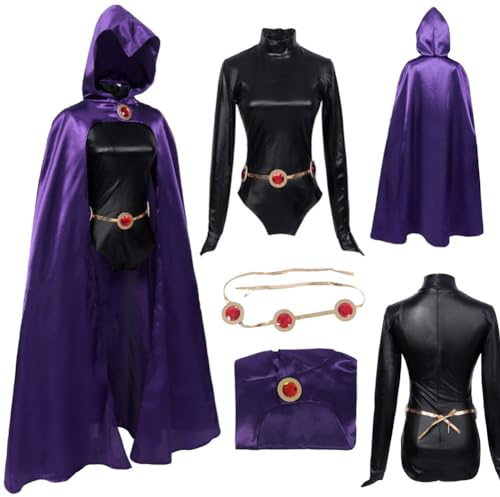 Lkmieos Korp cosplay kostym korp lila topp kjol kostym fullt set klänning med strumpor (lila outfit, S)